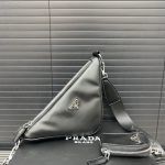 Prada Triangle Enamel Two-in-One Triangle Bag Shoulder Crossbody Bag