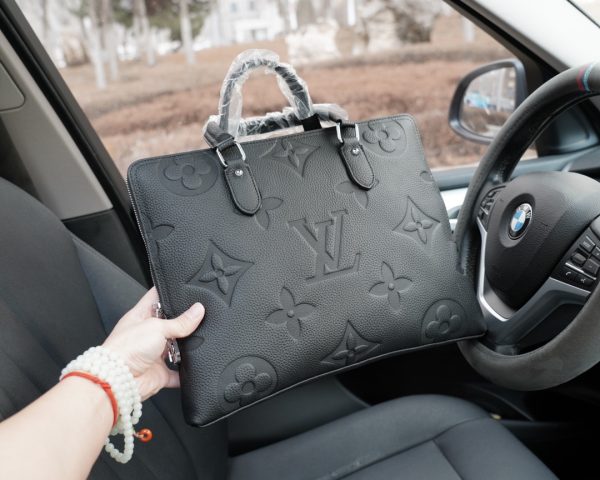 LV briefcase messenger bag