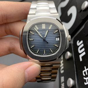 Patek Philippe Nautilus Series White Steel Blue Dial