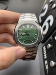 Patek Philippe Nautilus Series White Steel Green Dial