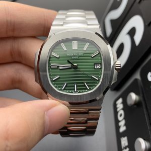 Patek Philippe Nautilus Series White Steel Green Dial