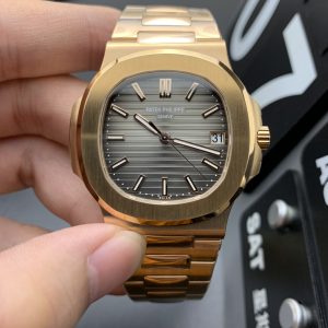 Patek Philippe Nautilus Series Rose Gold Gray Plate