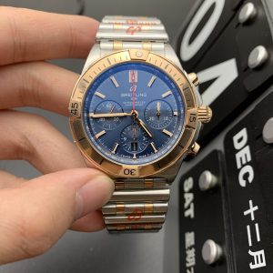 Breitling Gold Blue Chronograph