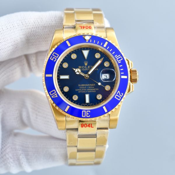 Rolex Submariner Series Gold and black/blue Water Ghost