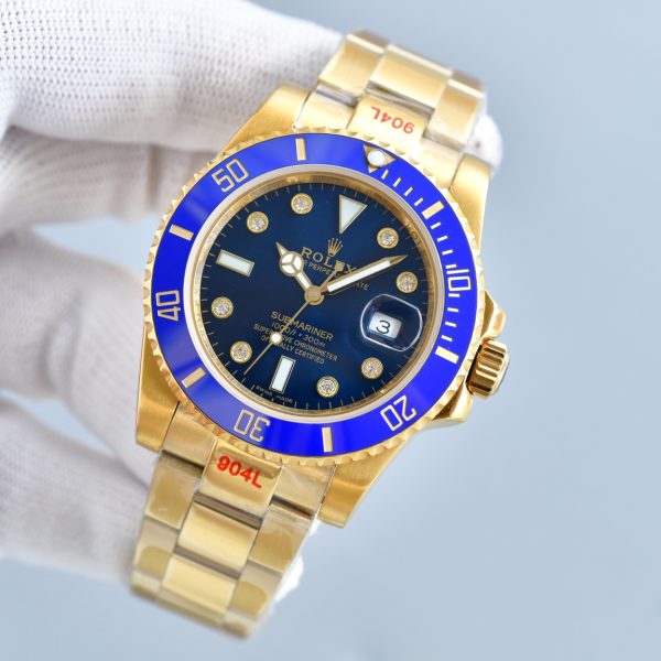 Rolex Submariner Series Gold and black/blue Water Ghost