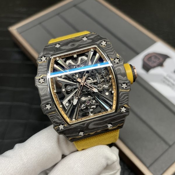 Richard Miller RM12-01 Gold Carbon Fiber Composite Perpetual Tourbillon