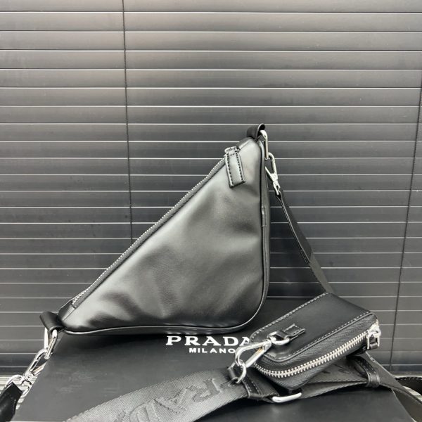 Prada Triangle Enamel Two-in-One Triangle Bag Shoulder Crossbody Bag